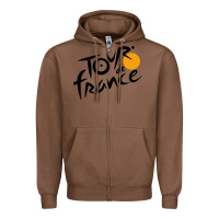 Chestnut tour de france cycling Zipper Hoodie - ArtMosaic