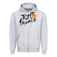 Heather Grey tour de france cycling Zipper Hoodie - ArtMosaic