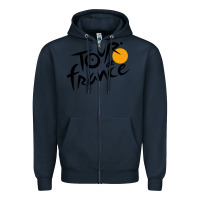 Navy tour de france cycling Zipper Hoodie - ArtMosaic