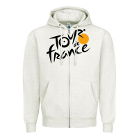 Oatmeal Heather tour de france cycling Zipper Hoodie - ArtMosaic