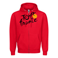 Red tour de france cycling Zipper Hoodie - ArtMosaic