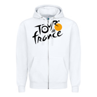 White tour de france cycling Zipper Hoodie - ArtMosaic
