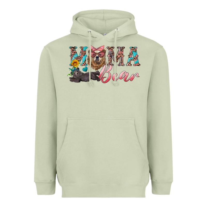 Mama Bear With Mama And Baby Heavyweight Hoodie by Artiststas | Teevron
