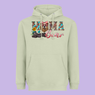 Mama Bear With Mama And Baby Heavyweight Hoodie Designed By Artiststas