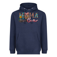 Navy mama bear with mama and baby Heavyweight Hoodie - Artiststas
