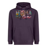 Plum mama bear with mama and baby Heavyweight Hoodie - Artiststas