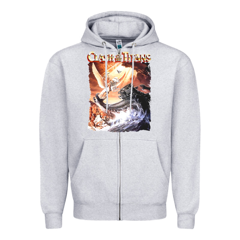 Clash Of The Titans (transparent) Zipper Hoodie by ArtMosaic | Teevron