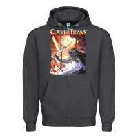 Smoke Clash of the Titans (Transparent) Zipper Hoodie - ArtMosaic