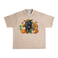 French Oak Fall black angus Urban Heavy Tee - RanaPortraitStore