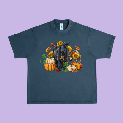 Fall Black Angus Urban Heavy Tee Designed By Ranaportraitstore