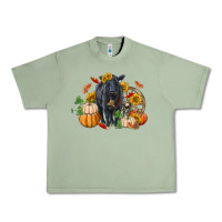 Oil Green Fall black angus Urban Heavy Tee - RanaPortraitStore