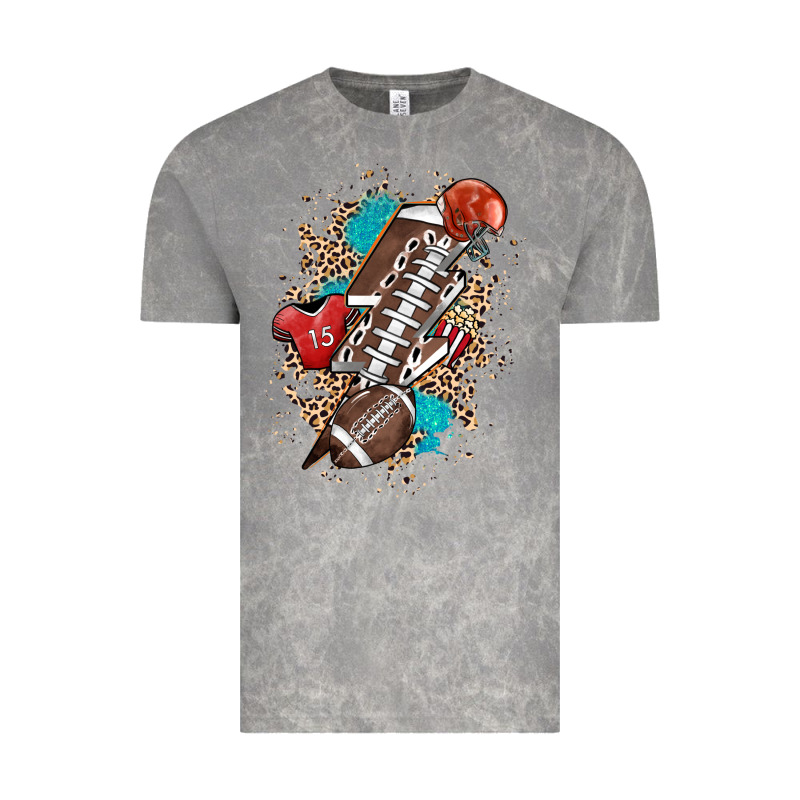 Football Lightning Bolt Leopard Vintage Tee by HowdyJamesFarm | Teevron