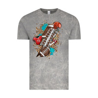 Cloud Rock Football lightning bolt leopard Vintage Tee - HowdyJamesFarm