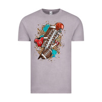 Vintage Zinc Football lightning bolt leopard Vintage Tee - HowdyJamesFarm