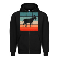 Black goat goats retro style vintage 140 goat lover Zipper Hoodie - ArtMosaic