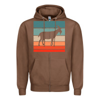 Chestnut goat goats retro style vintage 140 goat lover Zipper Hoodie - ArtMosaic