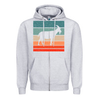 Heather Grey goat goats retro style vintage 140 goat lover Zipper Hoodie - ArtMosaic