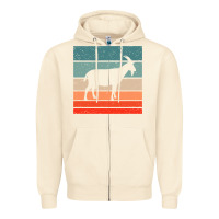 Sandshell goat goats retro style vintage 140 goat lover Zipper Hoodie - ArtMosaic