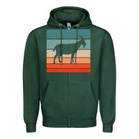 Sports Green goat goats retro style vintage 140 goat lover Zipper Hoodie - ArtMosaic