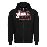 Black viva la bam Zipper Hoodie - ArtMosaic
