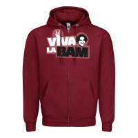 Burgundy viva la bam Zipper Hoodie - ArtMosaic