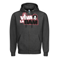Charcoal Heather viva la bam Zipper Hoodie - ArtMosaic
