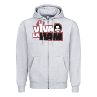 Heather Grey viva la bam Zipper Hoodie - ArtMosaic