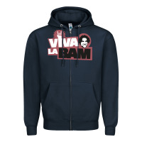 Navy viva la bam Zipper Hoodie - ArtMosaic