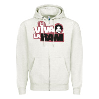 Oatmeal Heather viva la bam Zipper Hoodie - ArtMosaic