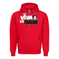Red viva la bam Zipper Hoodie - ArtMosaic