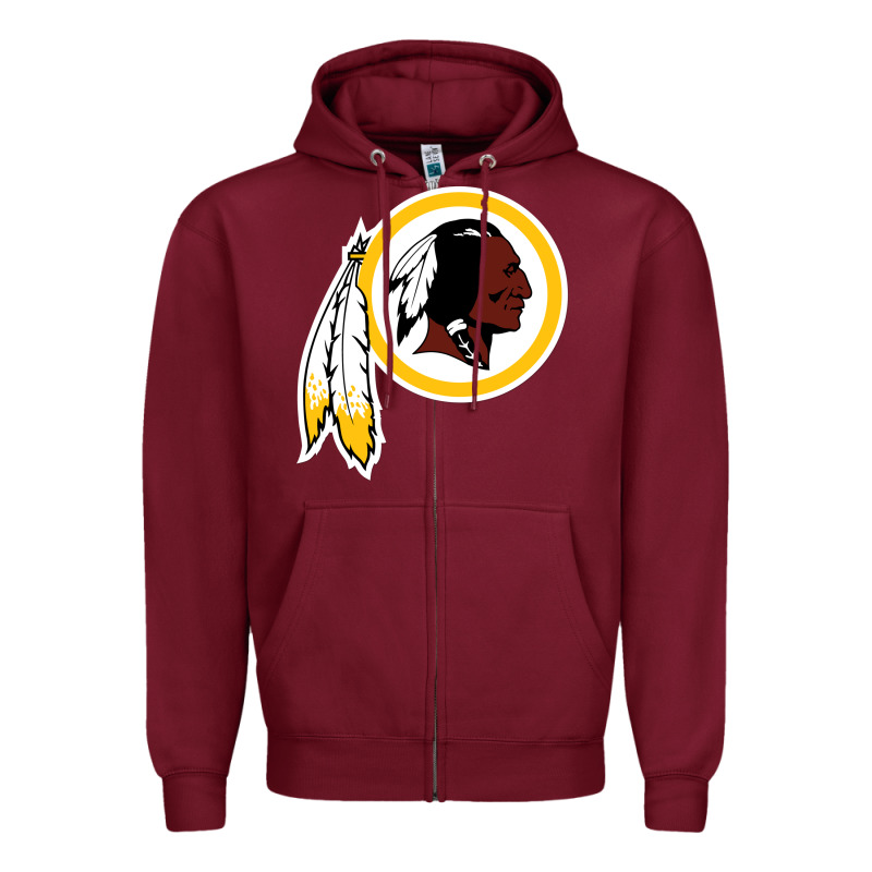 The Indian Red Skins Clasic Zipper Hoodie by ArtMosaic | Teevron