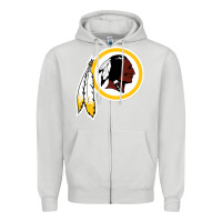 Dove Grey the indian red skins clasic Zipper Hoodie - ArtMosaic