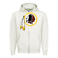 Oatmeal Heather the indian red skins clasic Zipper Hoodie - ArtMosaic
