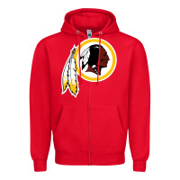 Red the indian red skins clasic Zipper Hoodie - ArtMosaic