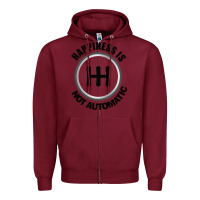 Burgundy Happiness is Not Automatic..Save the manuals.. 3 Pedals Cars Lovers gi Zipper Hoodie - ArtMosaic