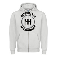 Dove Grey Happiness is Not Automatic..Save the manuals.. 3 Pedals Cars Lovers gi Zipper Hoodie - ArtMosaic