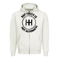 Oatmeal Heather Happiness is Not Automatic..Save the manuals.. 3 Pedals Cars Lovers gi Zipper Hoodie - ArtMosaic