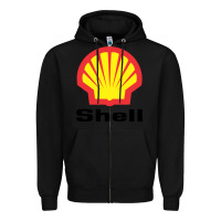 Black Copy of shell gasoline Zipper Hoodie - ArtMosaic