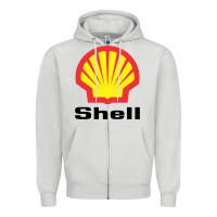 Dove Grey Copy of shell gasoline Zipper Hoodie - ArtMosaic