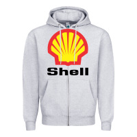 Heather Grey Copy of shell gasoline Zipper Hoodie - ArtMosaic
