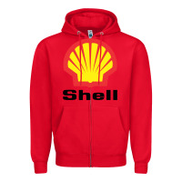 Red Copy of shell gasoline Zipper Hoodie - ArtMosaic
