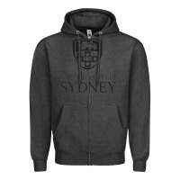 Charcoal Heather The University of Sydney Zipper Hoodie - ArtMosaic