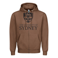 Chestnut The University of Sydney Zipper Hoodie - ArtMosaic
