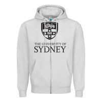 Dove Grey The University of Sydney Zipper Hoodie - ArtMosaic