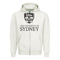 Oatmeal Heather The University of Sydney Zipper Hoodie - ArtMosaic