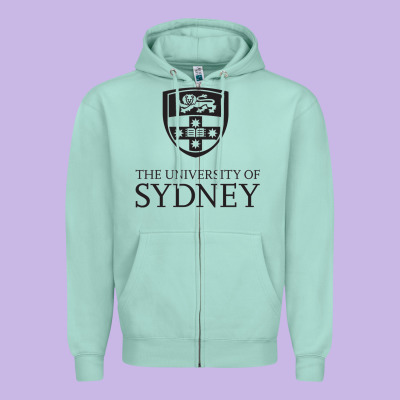The University Of Sydney Zipper Hoodie Designed By Artmosaic