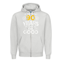 Dove Grey 90th Birthday Gift Took Me 90 Years 90 Year Old Zipper Hoodie - trangStudio