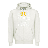 Oatmeal Heather 90th Birthday Gift Took Me 90 Years 90 Year Old Zipper Hoodie - trangStudio