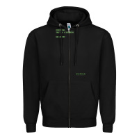 Black The Matrix Everything Has A Beginning Green Font Zipper Hoodie - ArtMosaic
