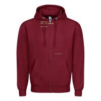 Burgundy The Matrix Everything Has A Beginning Green Font Zipper Hoodie - ArtMosaic
